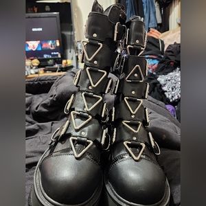 Demonia Slacker Combat Boots New Sz 8
